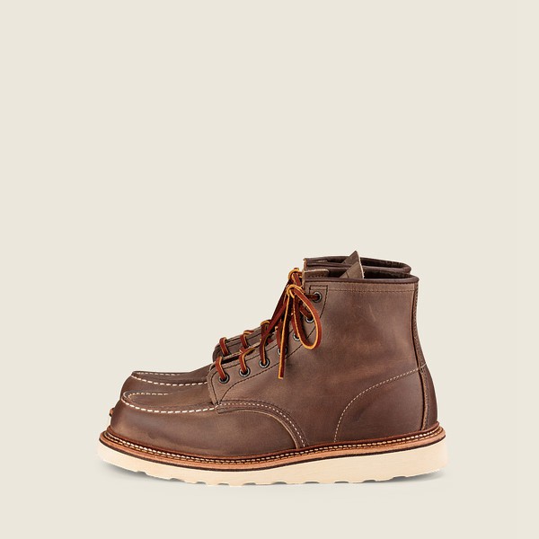 Mens Red Wing Classic Moc – 6-inch Rough & Tough Leather - Heritage Boots Khaki - IYQ761345